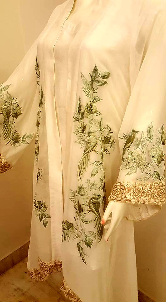 Botanical Tile Shirt Midi Dress